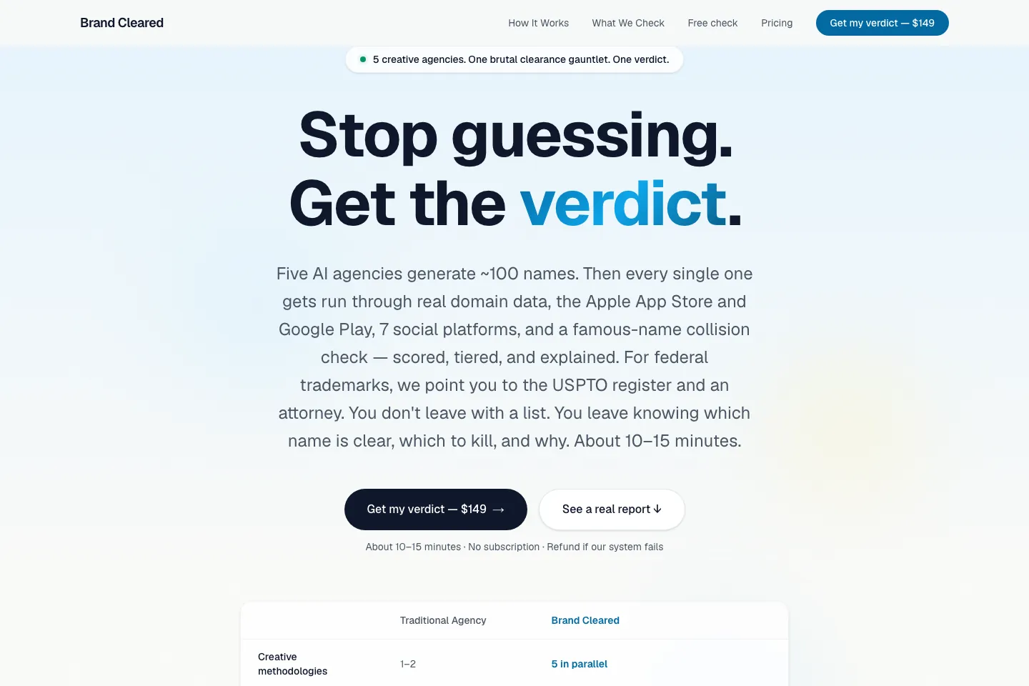 The Brand Cleared website