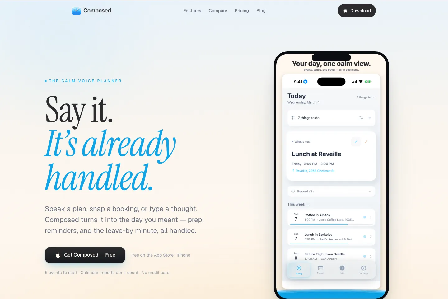The Composed website
